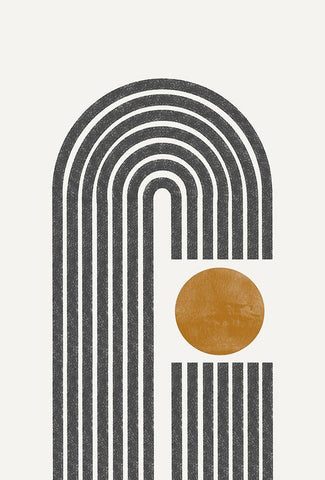 Arch No4. Black Ornate Wood Framed Art Print with Double Matting by The Miuus Studio