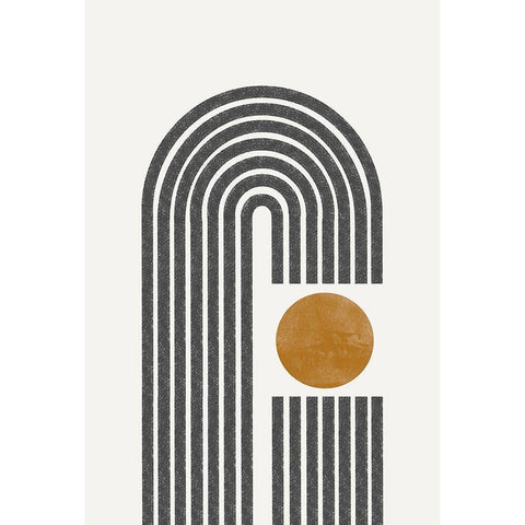 Arch No4. Black Modern Wood Framed Art Print by The Miuus Studio