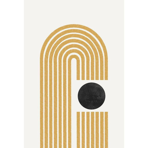 Arch No3. Black Modern Wood Framed Art Print with Double Matting by The Miuus Studio