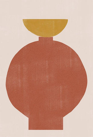 Vase No2. White Modern Wood Framed Art Print with Double Matting by The Miuus Studio