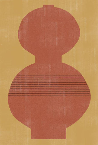 Vase No5. White Modern Wood Framed Art Print with Double Matting by The Miuus Studio