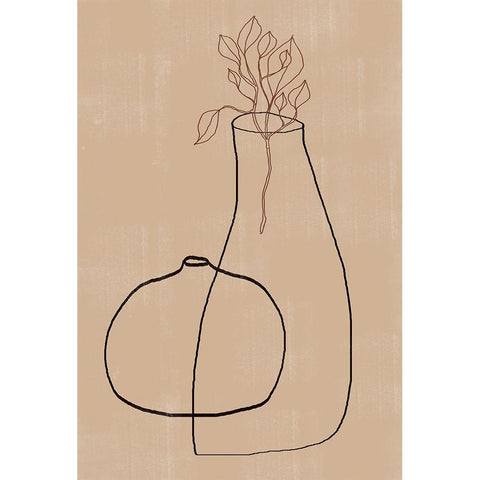 Vases No6. White Modern Wood Framed Art Print by The Miuus Studio