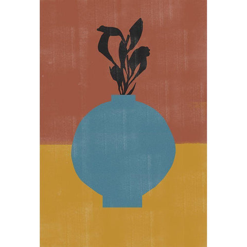 Vase No9. Black Modern Wood Framed Art Print with Double Matting by The Miuus Studio