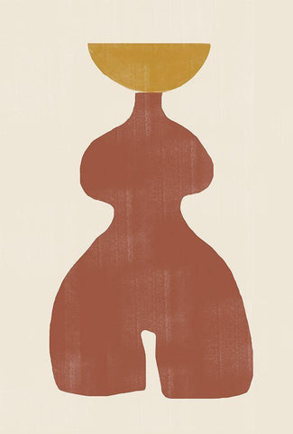 Vase No11. White Modern Wood Framed Art Print with Double Matting by The Miuus Studio