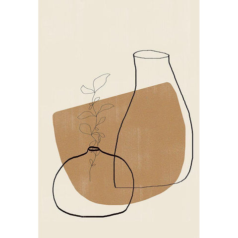 Vases No12. White Modern Wood Framed Art Print by The Miuus Studio