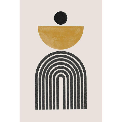 Mid Century No2. White Modern Wood Framed Art Print by The Miuus Studio