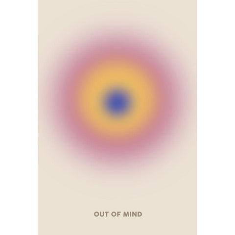 Out Of Mind Black Modern Wood Framed Art Print by The Miuus Studio