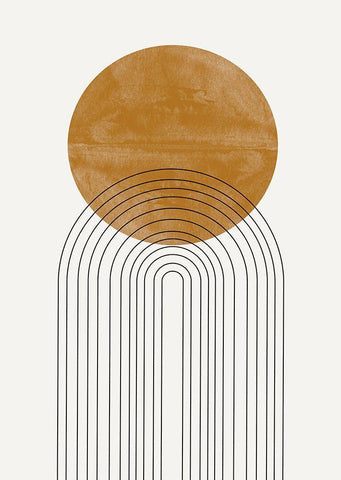 Abstract Flow No2. Black Ornate Wood Framed Art Print with Double Matting by The Miuus Studio