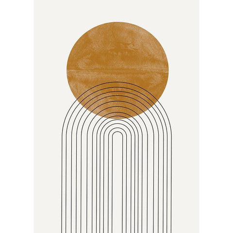 Abstract Flow No2. Black Modern Wood Framed Art Print by The Miuus Studio