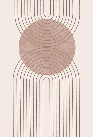 Arch Composition No5. White Modern Wood Framed Art Print with Double Matting by The Miuus Studio