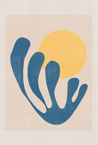 Modern Plant No1. Black Ornate Wood Framed Art Print with Double Matting by The Miuus Studio