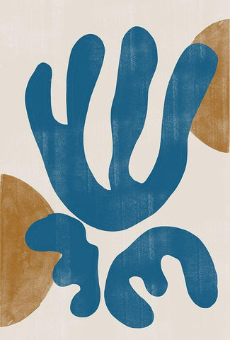 Modern Plant No3. White Modern Wood Framed Art Print with Double Matting by The Miuus Studio