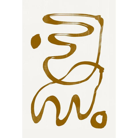 Abstract Line No6. Black Modern Wood Framed Art Print by The Miuus Studio