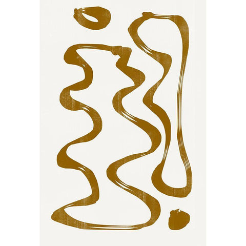 Abstract Line No7. Black Modern Wood Framed Art Print by The Miuus Studio