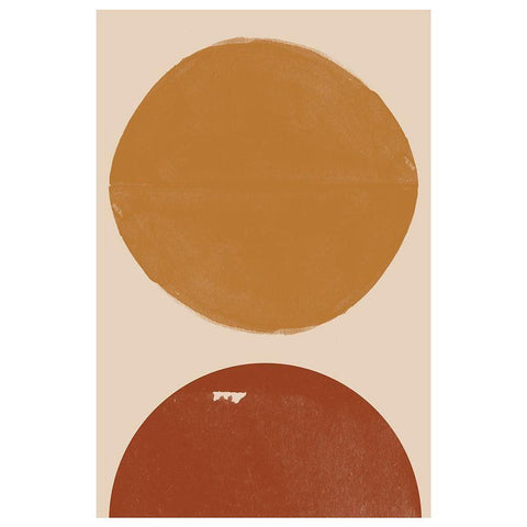 Burn Orange Composition Black Modern Wood Framed Art Print by The Miuus Studio