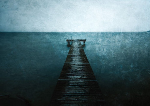 The path Black Ornate Wood Framed Art Print with Double Matting by Kazamil, Farid