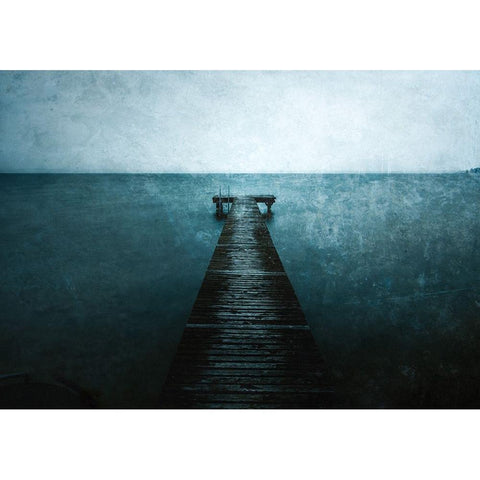 The path Black Modern Wood Framed Art Print by Kazamil, Farid