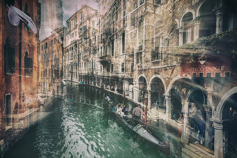 Antico Doge Black Ornate Wood Framed Art Print with Double Matting by Atzori, Daniele