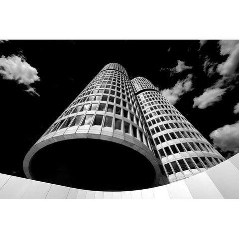 BMW Black Modern Wood Framed Art Print with Double Matting by Richter, Regine