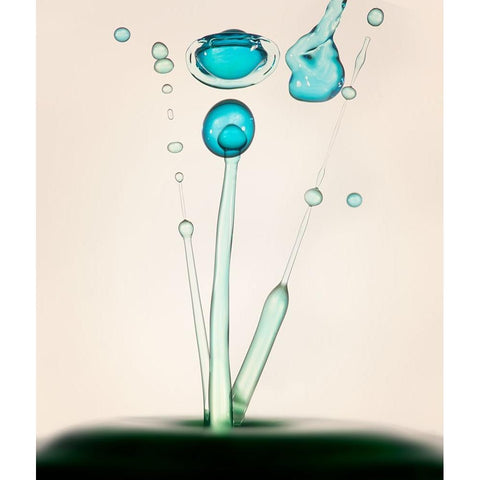 Drops of Life White Modern Wood Framed Art Print by Taransohal