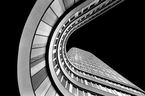 ADAC White Modern Wood Framed Art Print with Double Matting by Richter, Regine