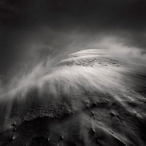 Sandwind / Vent de Sable Black Modern Wood Framed Art Print with Double Matting by Billet, Jean-Luc