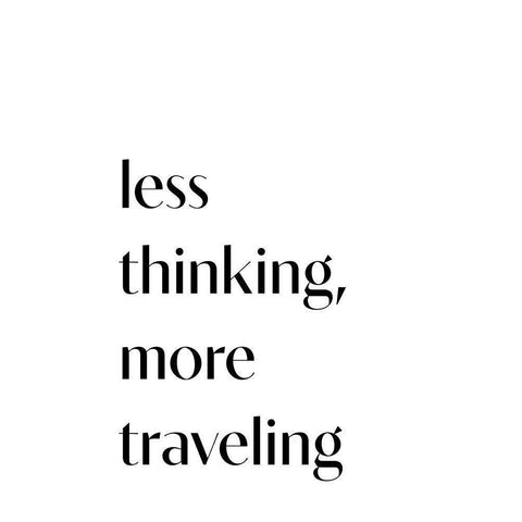 Less Thinking Black Modern Wood Framed Art Print with Double Matting by 1x Studio II