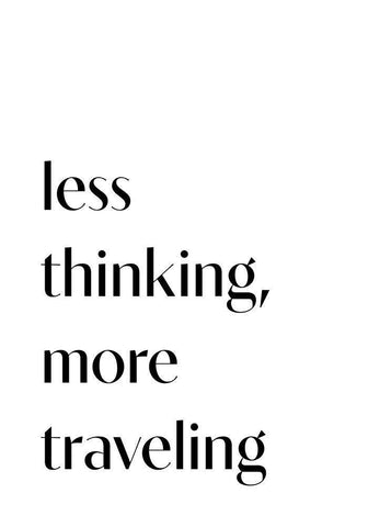 Less Thinking White Modern Wood Framed Art Print with Double Matting by 1x Studio II