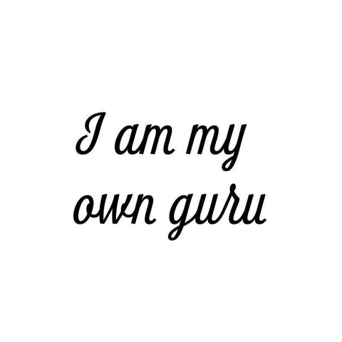 I am my own guru Black Modern Wood Framed Art Print with Double Matting by 1x Studio II