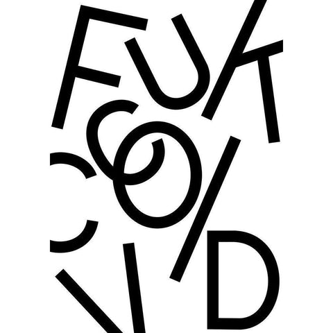 Fuck Covid - White White Modern Wood Framed Art Print by 1x Studio II