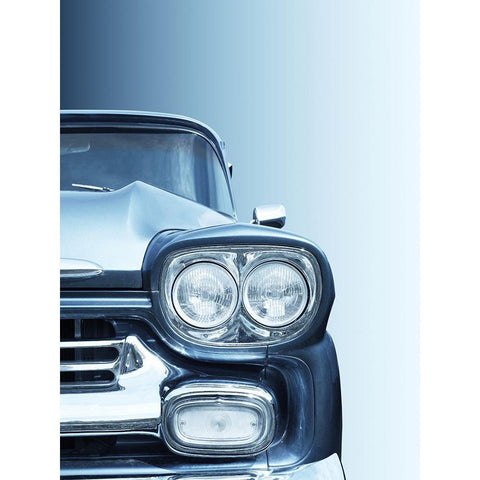 American classic car Pickup Apache 1958 White Modern Wood Framed Art Print by Gube, Beate