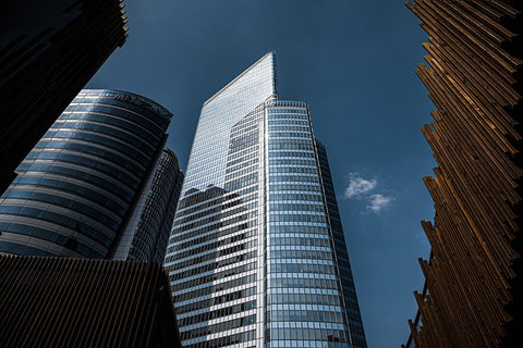 Urban architecture Black Ornate Wood Framed Art Print with Double Matting by Schuster, Inge