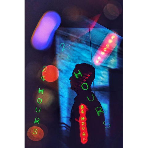 24 Hours Gold Ornate Wood Framed Art Print with Double Matting by Jo, Rahel