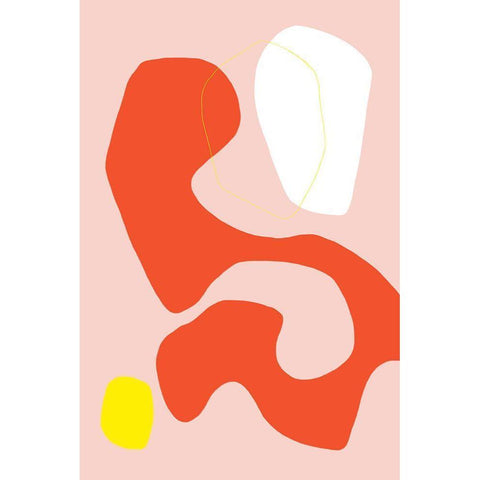 Coral Dancer White Modern Wood Framed Art Print by Sawall, Anastasia