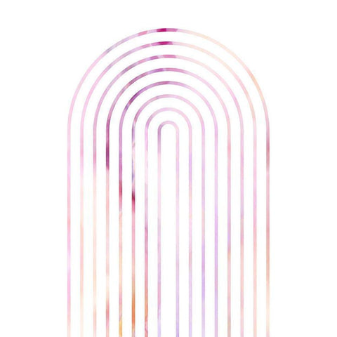 Pink Arch White Modern Wood Framed Art Print by Sawall, Anastasia