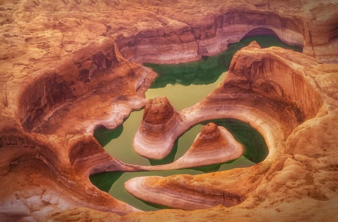 Reflection Canyon Black Ornate Wood Framed Art Print with Double Matting by D. Tang, Lisa