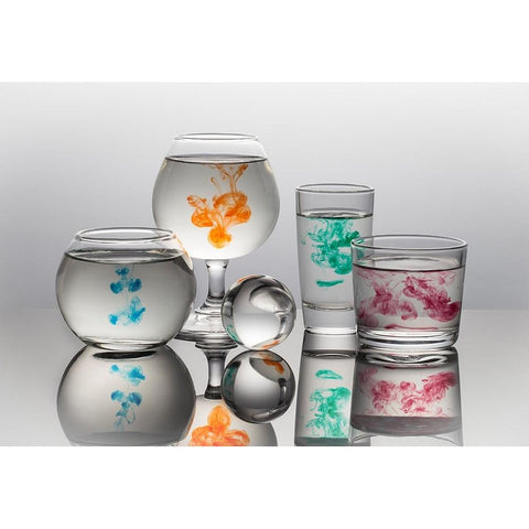 Qchemical Attackq White Modern Wood Framed Art Print by Popov, Evgeniy