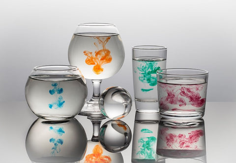 Qchemical Attackq White Modern Wood Framed Art Print with Double Matting by Popov, Evgeniy