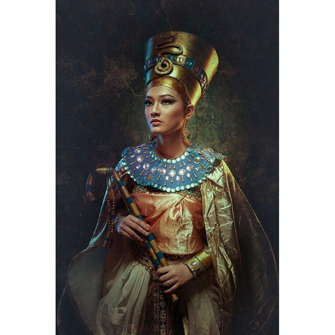 the Nefertiti Black Modern Wood Framed Art Print with Double Matting by Setiadi, Ajar