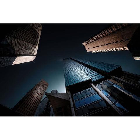 Shiodome-1 Black Modern Wood Framed Art Print by Suzuki, Daiki