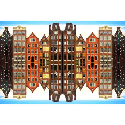 Amsterdam 50 White Modern Wood Framed Art Print by Shrayer, Igor