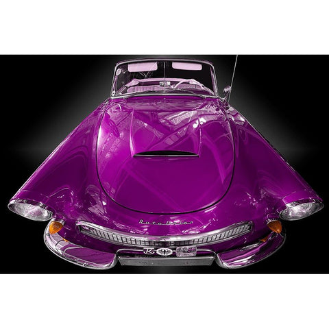 The pink Cabriolet Gold Ornate Wood Framed Art Print with Double Matting by Weber, Roland