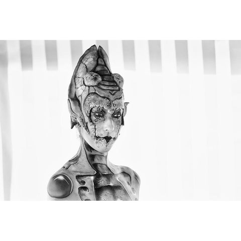 Alien Black Modern Wood Framed Art Print by Klesse, Andreas