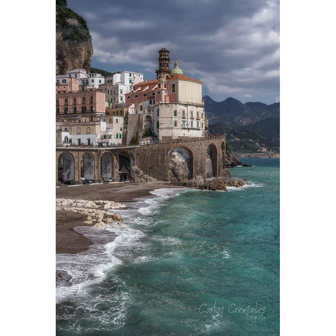 Amalfi Gold Ornate Wood Framed Art Print with Double Matting by Cremades, Carlos