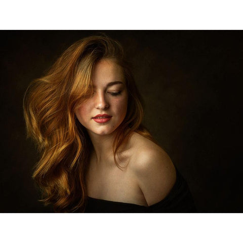 Julia White Modern Wood Framed Art Print by Rise, Zachar