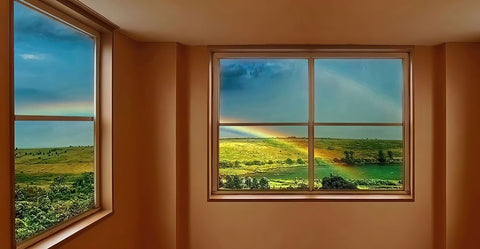 After The Storm White Modern Wood Framed Art Print with Double Matting by Shpyek, Olexandr