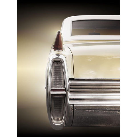 American classic car Coupe Deville 1964 White Modern Wood Framed Art Print by Gube, Beate