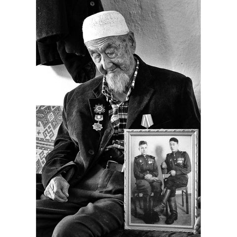 Veteran - 0209 White Modern Wood Framed Art Print by Garik