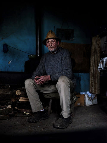 Ioan - At Home Black Ornate Wood Framed Art Print with Double Matting by Steverson, Michael