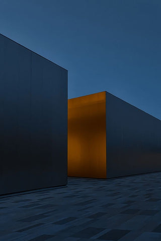 Lost City Black Ornate Wood Framed Art Print with Double Matting by Guan, Xiaopeng